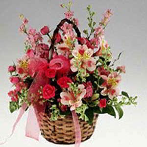 Parsippany Florist | Basket of Pinks