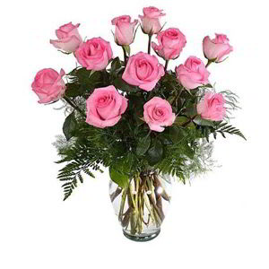 Parsippany Florist | 12 Pink Roses 