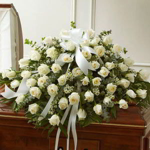 Parsippany Florist | White Rose Casket