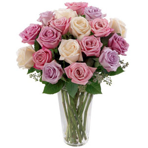 Parsippany Florist | 18 White & Lavender Roses